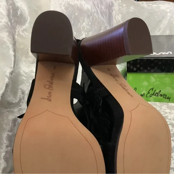 New Sam Edelman Elaine Fringe 8 Heels - Picture 14 of 15